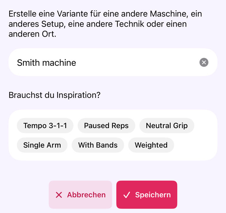 Eine Variante hinzufügen