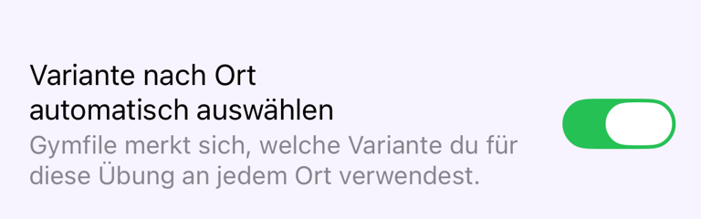 Variation automatisch nach Ort auswählen