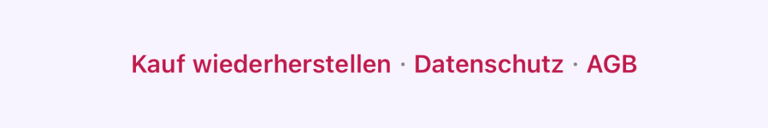 „Kauf wiederherstellen“ auf dem Pro-Bildschirm