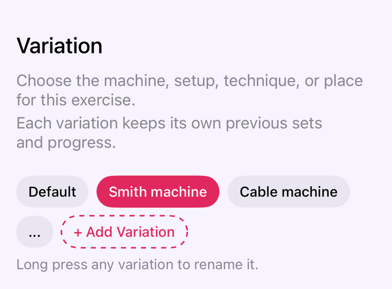Choose an exercise variation