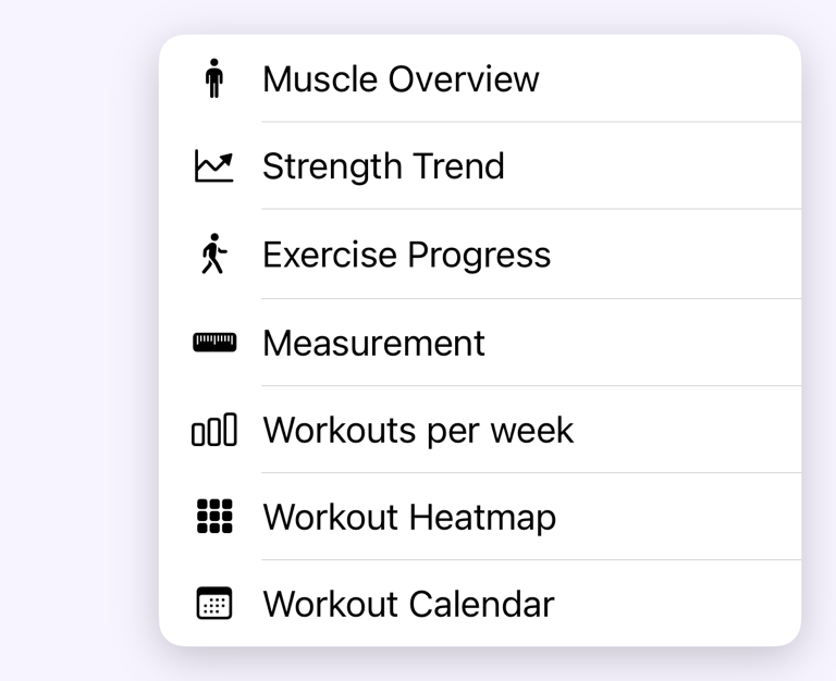 Add Section menu with available Insights sections