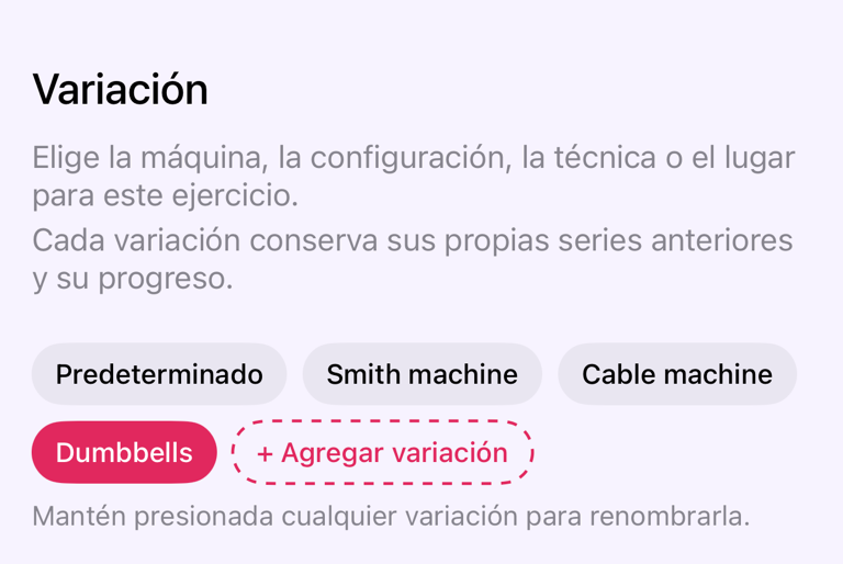 Mostrar variaciones ocultas