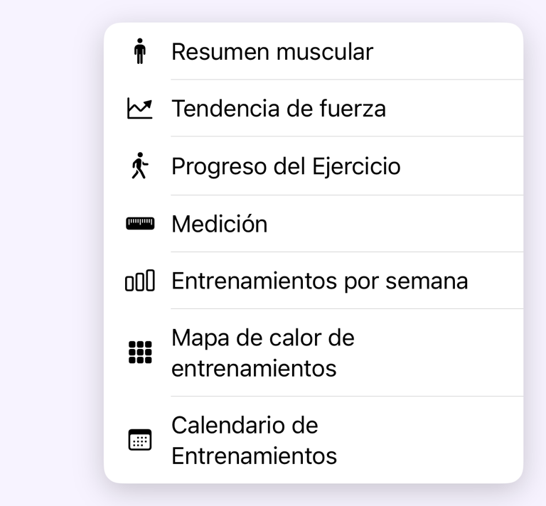 Menú Añadir sección con las secciones de Estadísticas disponibles