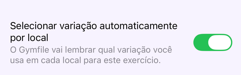 Selecionar variação automaticamente por local