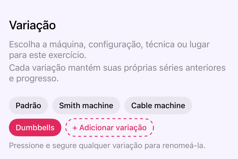 Mostrar variações ocultas